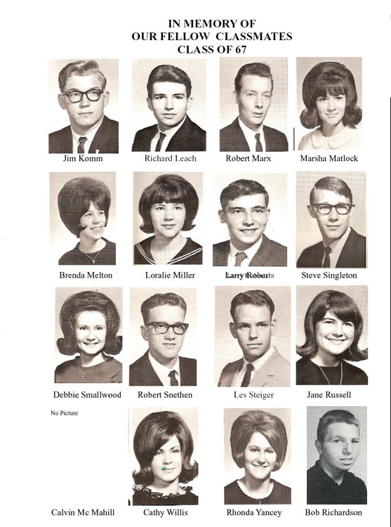 William Chrisman High School Class of 67 Deceased Classmates