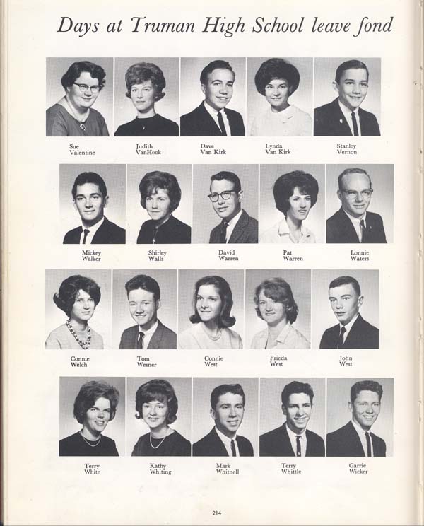 Truman High School Class of 65 Senior Pictures